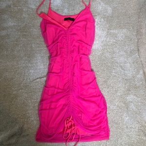 Hot pink Mesh Dress